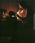 Magdalen Canvas Paintings - The Repentant Magdalen